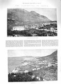 Original Old Antique Print 1883 Earthquake Ischia Casamicciola Mount Epomeo