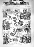 Original Old Antique Print 1883 Parcels General Post Office Letters Mail 19th