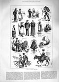 Old Antique Print 1883 Tourist Swiss Folk Rosenlaui Amsteg Passenger Ship 19th