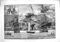Original Old Antique Print 1883 Fishing Industry Stow-Net Boats Spratting Fish