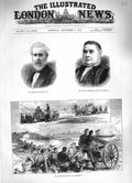 Original Old Antique Print 1883 Robert Rawlinson Devereux Nordenfeldt Aldershot
