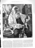 Original Old Antique Print 1883 First September English Sportsman Pheasant Hunt