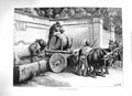 Original Old Antique Print 1883 Fountain Cintra Lisbon Portugal Bullock Cart