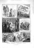 Original Old Antique Print 1883 Robber Life Hungary Shepherd Cattle Raid Prison