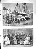 Original Old Antique Print 1883 Chinese War Gun-Boat Shanghai Torped Victorian