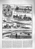 Original Old Antique Print 1883 German Army Manoeuvres Siers War Dragoon 19th