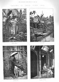 Old Antique Print 1883 Annam Cochin China Native Lady Pathway River Scene 19th