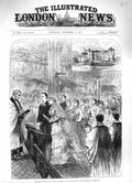 Original Old Antique Print 1883 Wedding Son Lord Selborne Daughter Salisbury