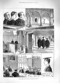 Original Old Antique Print 1883 Prince Albert Victor Wales Cambridge University