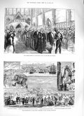 Original Old Antique Print 1883 Earthquakes Asia Minor Michaelmas Law Courts