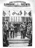 Old Antique Print 1883 Scottish Colours Gile'S Cathedral Edinburgh Army 19th