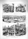 Old Antique Print 1883 Insurrection Servia Government Officer Weapons War 19th