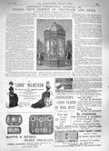 Original Old Antique Print 1883 Fry Chocolate Cocoa Louis Velveteen Mappin Webb