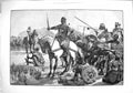 Original Old Antique Print 1883 War Soudan Parley Road Horses Siers Fine Art