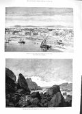 Old Antique Print 1883 Dongola Soudan Mahdi Nile Cemetery Assouan Philae 19th