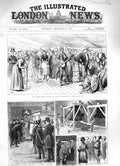 Old Antique Print 1883 Fancy Dress Ship Serapis Clock Bell Courts Justice 19th