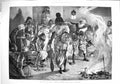 Original Old Antique Print 1883 Soudan Dervish Preaching Holy War Arab Chiefs