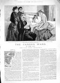 Old Antique Print 1883 Gunning King Canon'S Ward Story Children Whispers 19th