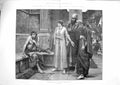 Original Old Antique Print Damaged 1884 St. Peter Denying Christ Art 0 Victorian