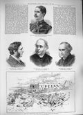 Original Old Antique Print 1884 Major Montagu Slade Chester Stubbs War Soudan