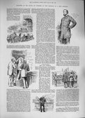 Original Old Antique Print 1884 House Commons Election Speaker Parliament 19th