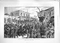 Antique Old Print *3326 1884 War Soudan Naval Brigade Bazaar Souakim Siers