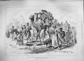 Original Old Antique Print 1884 War Soudan Refugees Tokar Camp Trinkitat Camels