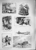Original Old Antique Print 1884 Art Middelburg Dungeon Ghyll Turnips Egypt Deer