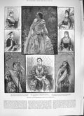 Old Antique Print 1884 Shakspeare Show Royal Albert Hall Theatre Macbeath 19th