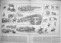 Original Old Antique Print 1884 Military Tournament Agricultural Hall Horses
