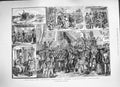 Original Old Antique Print 1884 Election Time Hungary Polling Voters Parliament