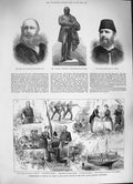 Old Antique Print 1884 Bristol Navy Volunteers Davenport Vaughan Rogers 19th