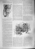 Original Old Antique Print 1884 Fiddle Music Lorenz Signor Giardini Victorian