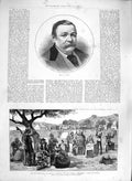 Original Old Antique Print 1885 Sala Nile Route Dongola Akasheh Camel Corps War