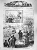 Original Old Antique Print 1885 Nile Lord Wolseley Ambukol Mudir Dongola War