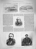 Original Old Antique Print 1885 Dynamite London Jeffreys Police Cole Cunningham