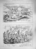 Original Old Antique Print 1885 Khartoum Melton Prior Camels Halfa War Siers