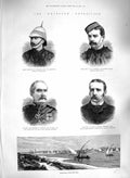 Original Old Antique Print 1885 Kahrtoum Wilson Herbert Darley Vincent Lancers