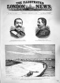 Original Old Antique Print 1885 War Soudan Khartoum Grant Convey Colonel Eyre