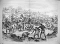 Original Old Antique Print 1885 War Soudan Desert March Wells Abou Halfa Siers