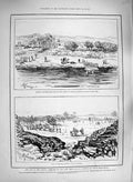 Old Antique Print 1885 War Soudan General Earle Camp Handab Merawi Abou 19th