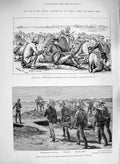 Old Antique Print 1885 War Soudan Death Cameron Burleigh Pearse Komaroff 19th