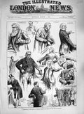 Old Antique Print 1885 House Commons Debate Vote Censure Gibson Northcote 19th