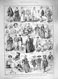 Old Antique Print 1885 Costume Ball Prince'S Hall Piccadilly Vergil Scott 19th