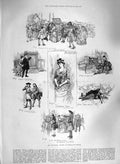 Original Old Antique Print 1885 Opera Manon Drury Lane Theatre Marie-Roze 19th