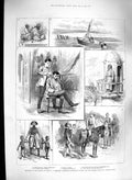 Old Antique Print 1885 Soudan Barber Surgeon Gleichen Muezzin Nuggur Boat 19th