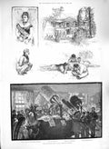 Original Old Antique Print 1885 Funeral Queen Emma Sandwich Islands H Victorian