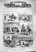 Original Old Antique Print 1885 Rebels Canada General Prisoner Louis Riel 19th