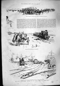 Original Old Antique Print 1885 War Soudan Lord Wolseley Souakim Handour Berber