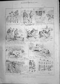 Original Old Antique Print Brown Jones Henley Regatta River Boats Comedy 1885